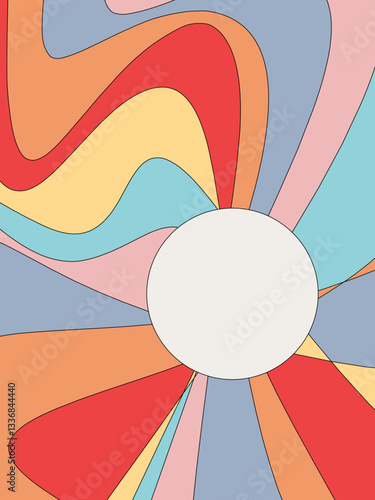 Colorful Abstract Swirl Background Illustration