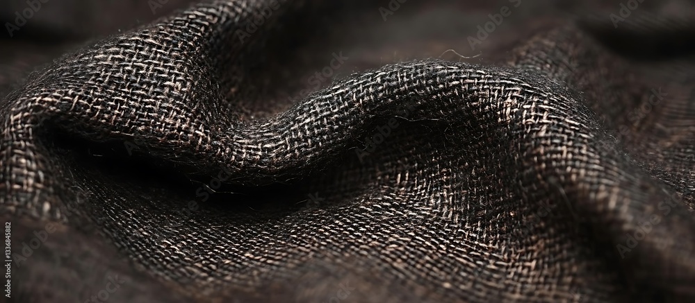 Dark fabric texture, close-up