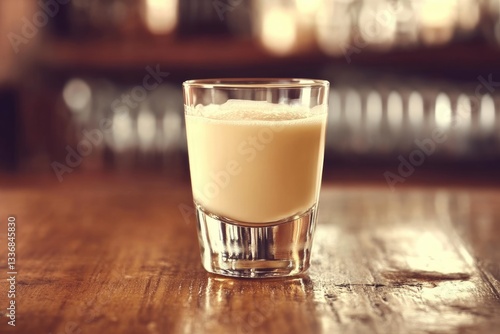 Indulgent Cream Liqueur in Elegant Glass: Sweet Alcoholic Beverage for Delightful Sips