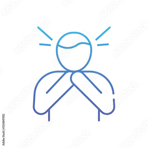 Choking Feeling Vector icon