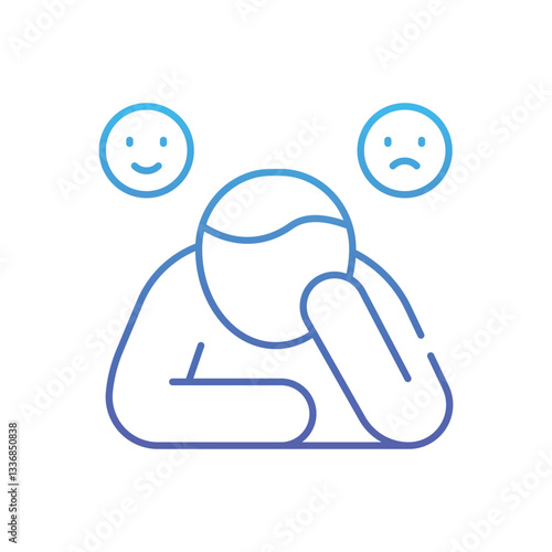 Depression Vector icon