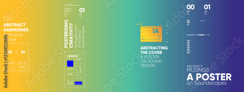 Dynamic poster template with structured typography and abstract composition. The vibrant layout blends chaos and creativity, ideal for modern design projects.