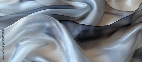 Obraz na płótnie Soft, flowing fabric drapes; gradient colors w salonie