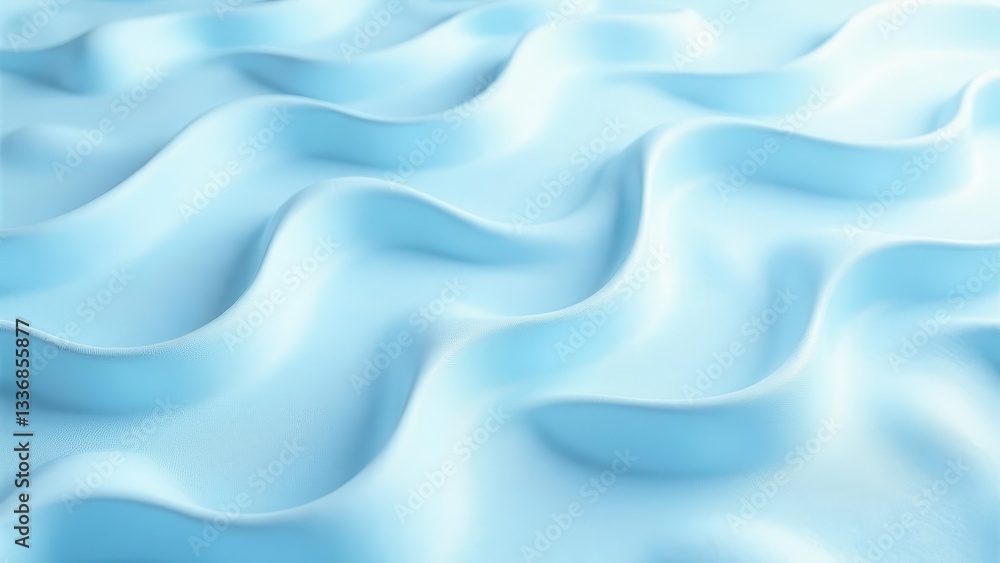 Serene Light Blue Fabric Draped in Gentle Waves, Soft and Smooth Texture for Backgrounds Serene Light Blue Fabric Draped in Gentle Waves, Soft and Smooth Texture for Backgrounds
