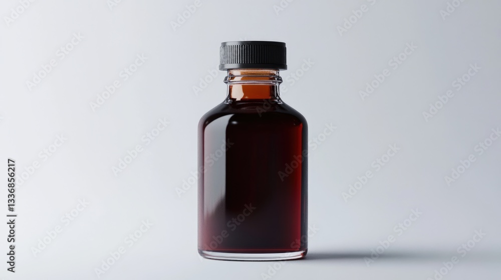 Cough Syrup Bottle for Relief from Cold and Flu - Essential Health Care Medicine for Ailments Cough Syrup Bottle for Relief from Cold and Flu - Essential Health Care Medicine for Ailments