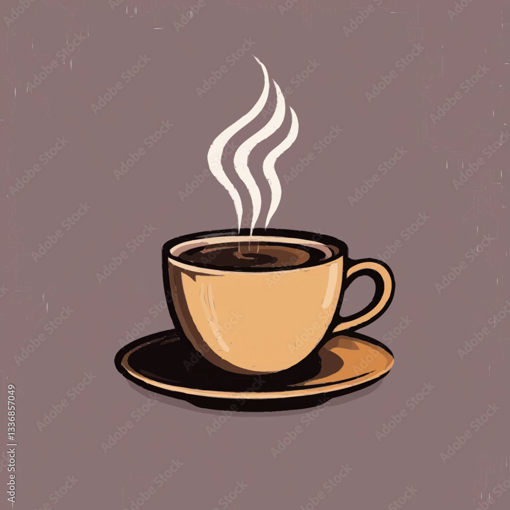 cup of coffee with steam cup of coffee with steam