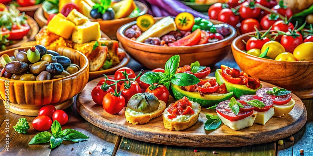 Fototapeta premium Sicilian Appetizer Photography - Delicious Italian Food