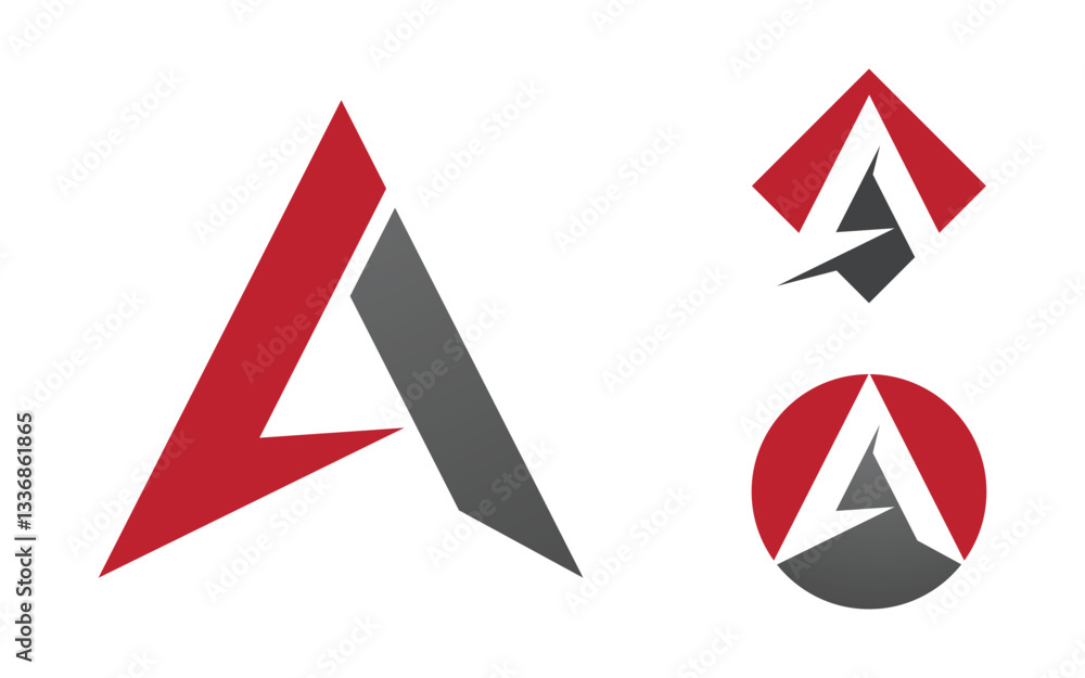 A Letter Logo Business Concept design Template v.3 A Letter Logo Business Concept design Template v.3