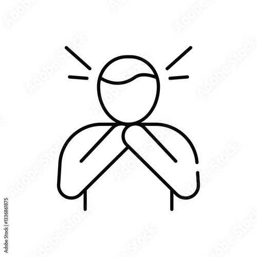 Choking Feeling Vector icon