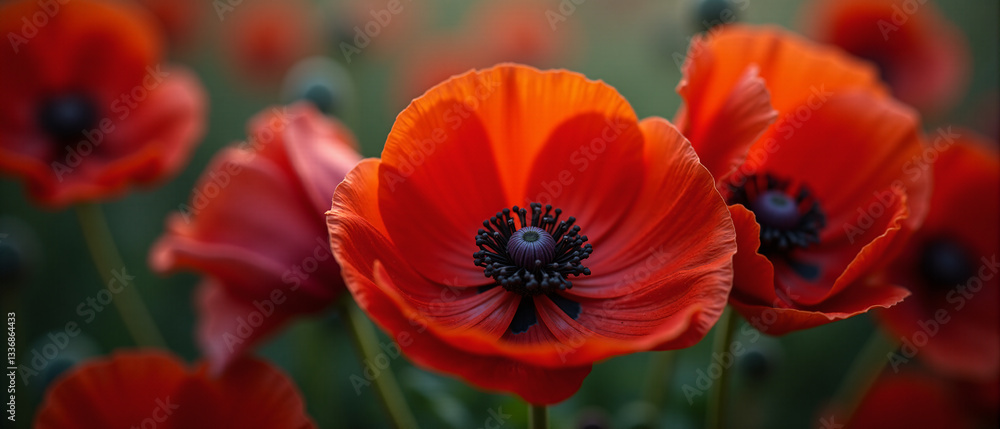 Obraz premium Nature photograph a close up macro shot of wild flowers in bloom