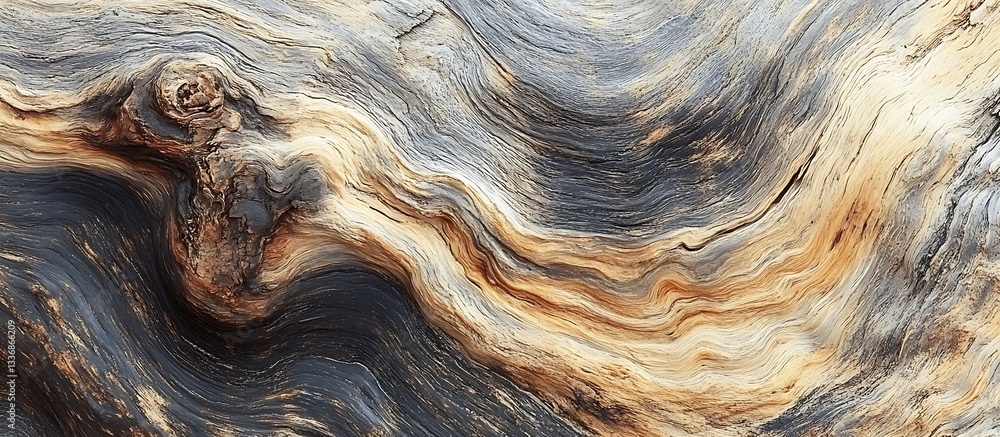 Swirling wood grain texture, natural pattern