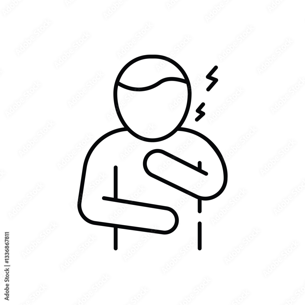 Fototapeta premium Chest Pain Vector icon