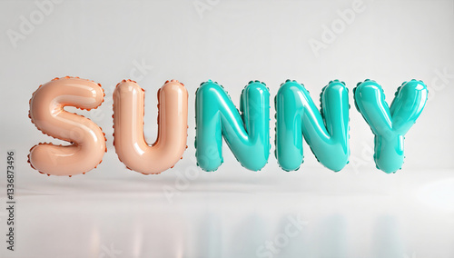 Inflated 3D bubble letters spelling 