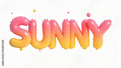 Inflated 3D bubble letters spelling 