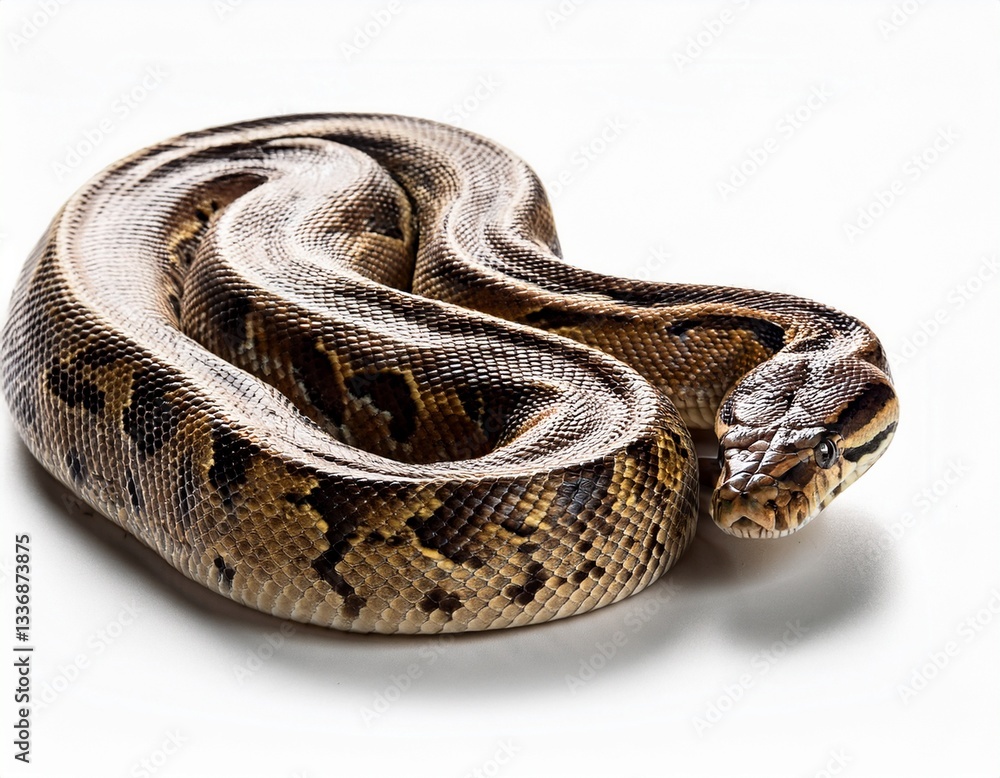 Obraz premium Anaconda isolated white background