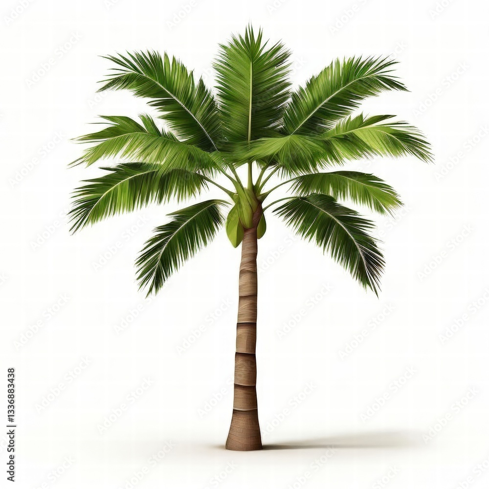 Fototapeta premium an AI Image Generator, Vibrant Palm Trees Standing Against