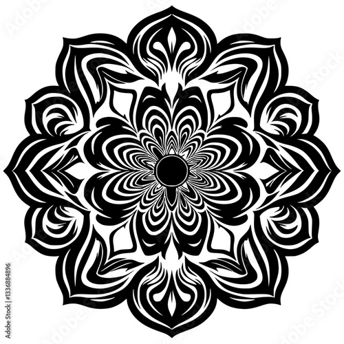 Hypnotic illustration silhouette