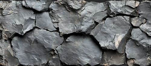 Obraz na płótnie Dark stone wall texture background (1) w salonie