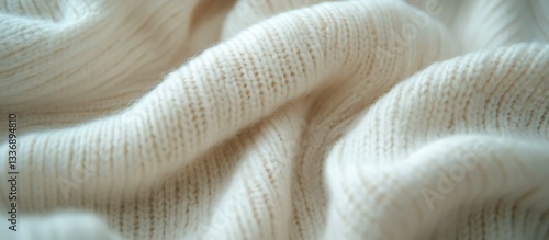 Soft cream knit textile texture