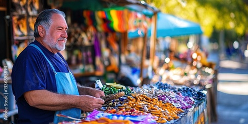 New Mexico street vendor selling food from a cart
