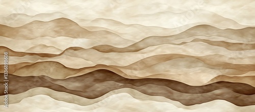 Abstract Brown Mountain Range Landscape