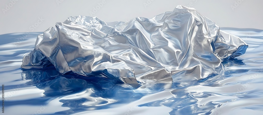 Abstract ice formation floats on water