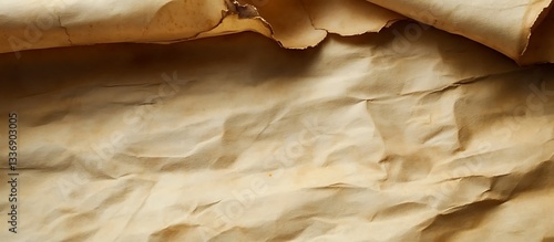 Obraz na płótnie Aged paper texture, crumpled, backdrop w salonie