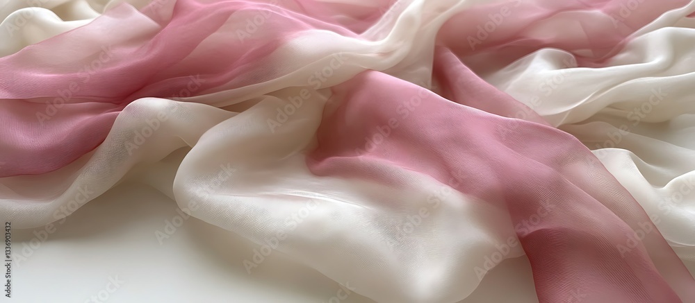 Draped ombre fabric, soft texture