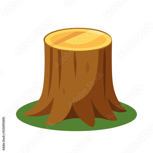 tree stump vector illustration