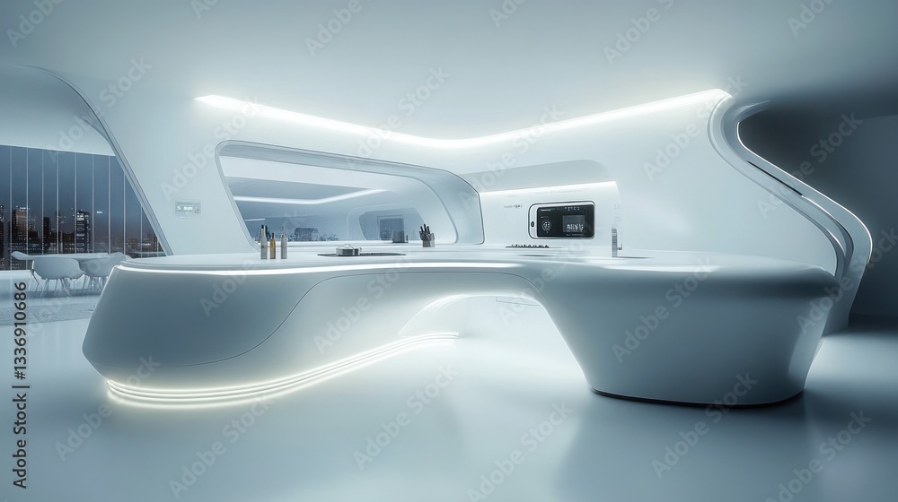 Futuristic Kitchen Design: Sleek, Modern, and Minimalist Interior Futuristic Kitchen Design: Sleek, Modern, and Minimalist Interior