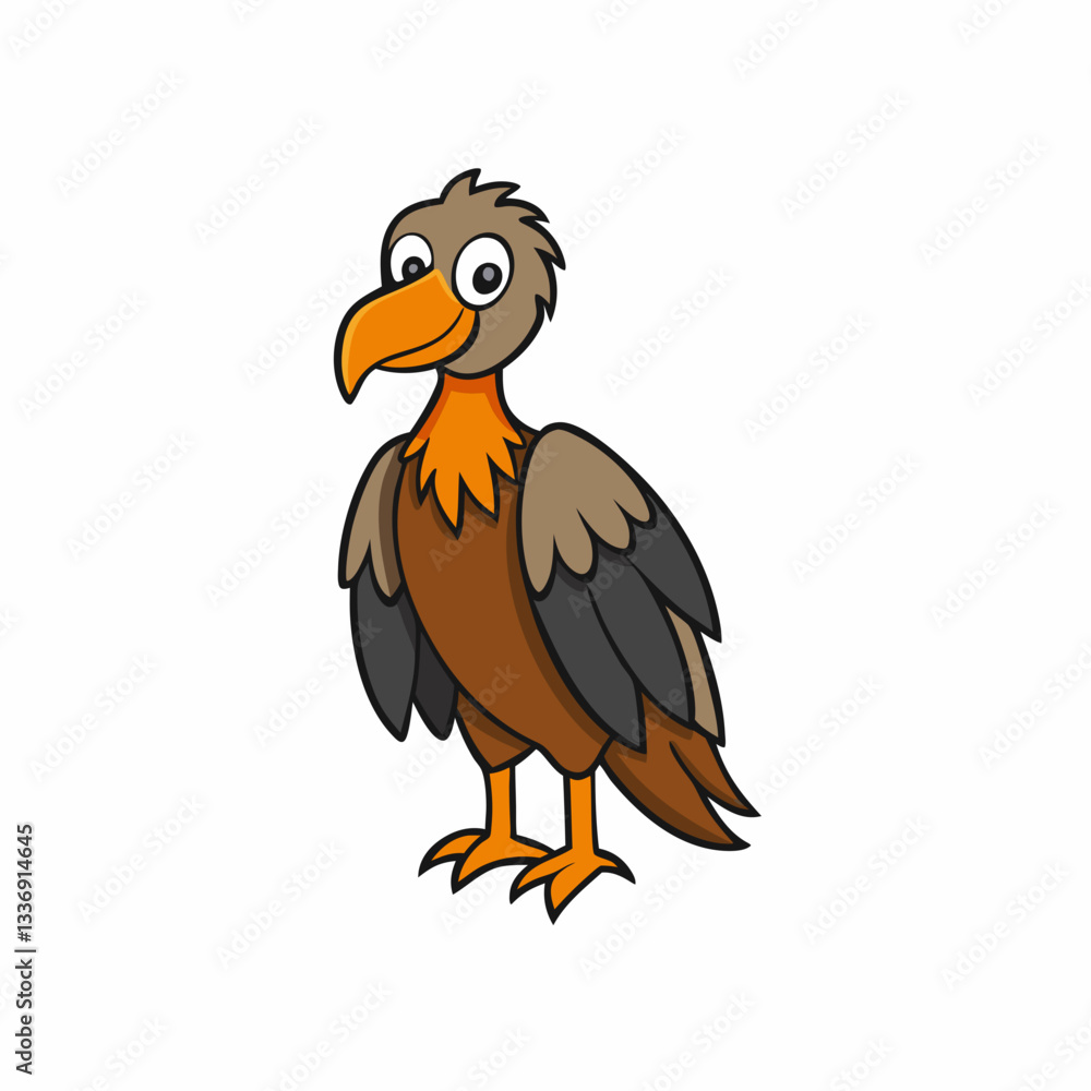 vector illustration of cartoon vulture vector illustration of cartoon vulture