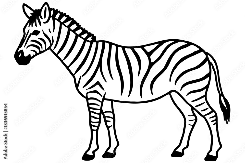 Obraz premium Abstract Zebra Outline
