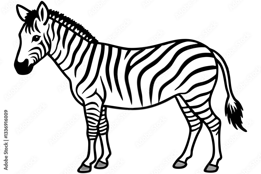 Obraz premium Abstract Zebra Outline