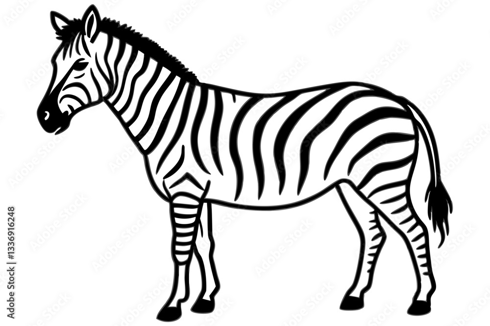Abstract Zebra Outline Abstract Zebra Outline
