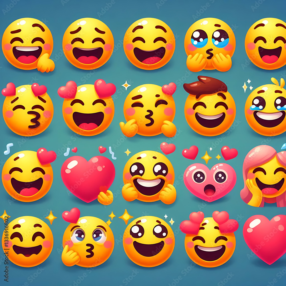 Express yourself with happy 3d emoticons. Express yourself with happy 3d emoticons.