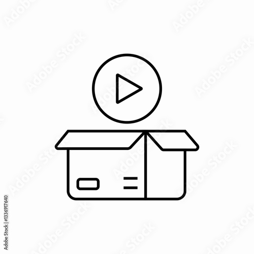 Video file package icon vector sign
