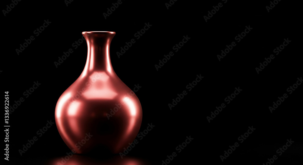 Elegant Copper Vase Shiny Metallic Red Home Decor Modern Design Still Life Photography Elegant Copper Vase Shiny Metallic Red Home Decor Modern Design Still Life Photography