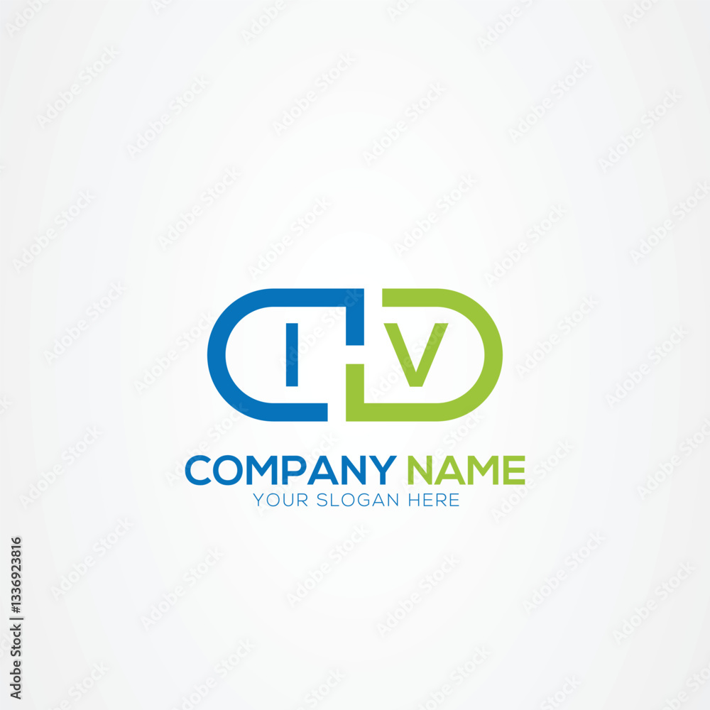 Minimal Monogram Letter IV Medicine Logo Elements Minimal Monogram Letter IV Medicine Logo Elements
