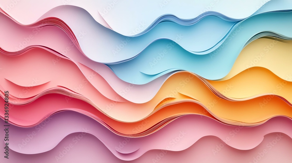 A vibrant and colorful abstract background featuring flowing waves of pastel hues. Perfect for creative projects, digital design, and artistic endeavors. A vibrant and colorful abstract background featuring flowing waves of pastel hues. Perfect for creative projects, digital design, and artistic endeavors.