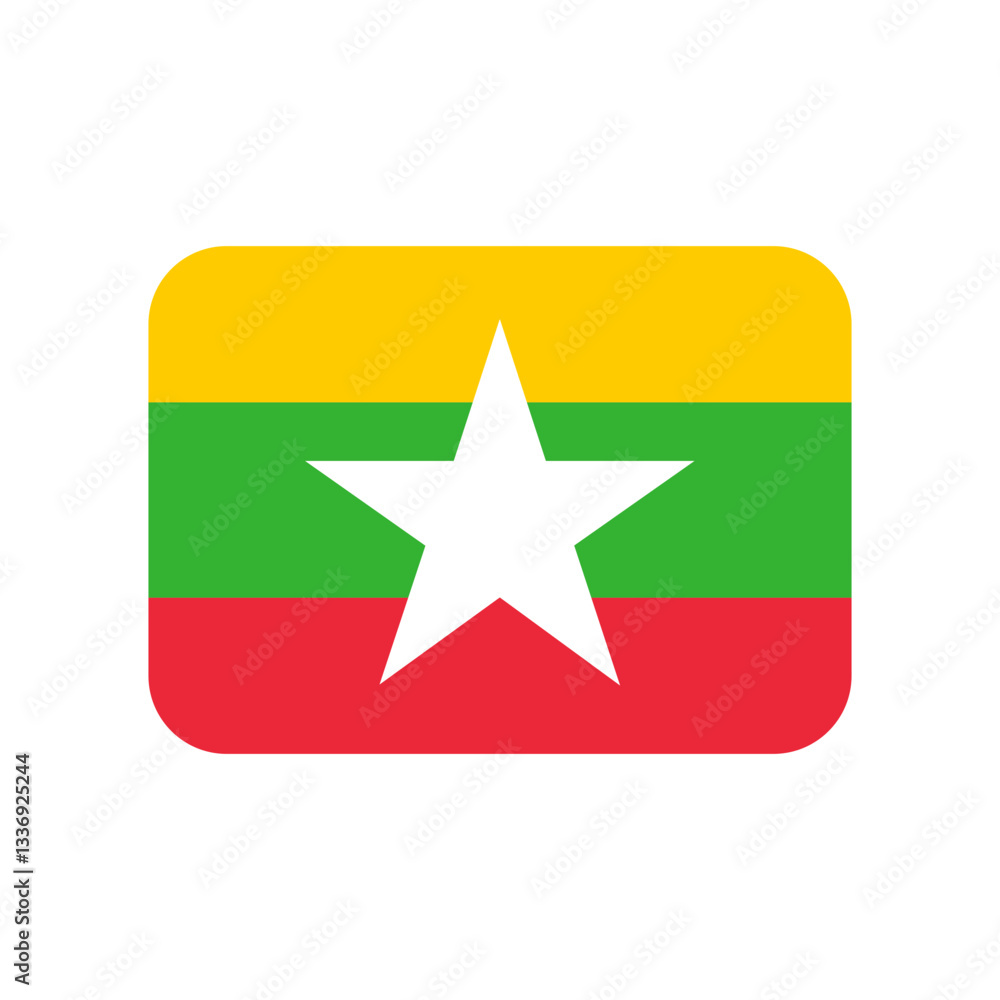 Myanmar Flag Myanmar Flag