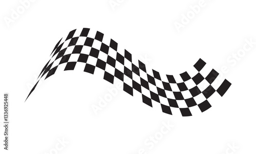 Racing flag vector icon on white background. Checkered flag. start and finish crossed flag. Racing flag.	
