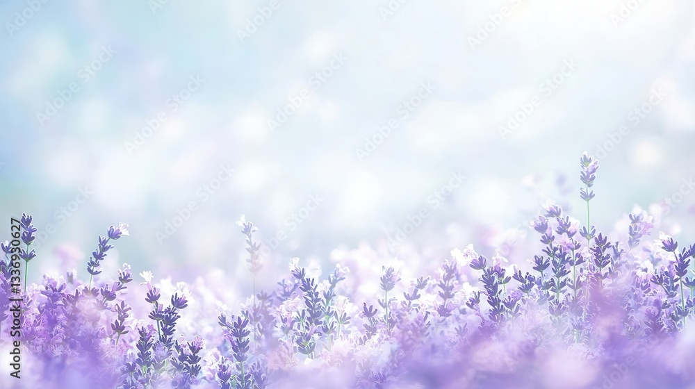 Serene Lavender Field Soft Focus Floral Background Serene Lavender Field Soft Focus Floral Background