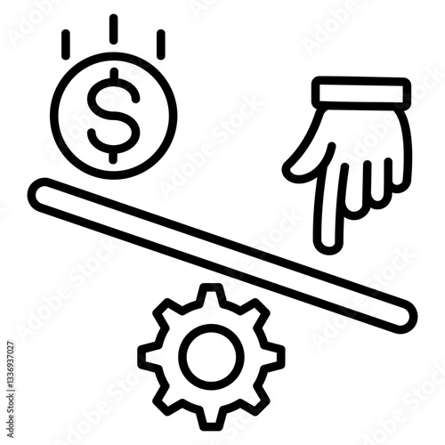 Leverage Outline Icon