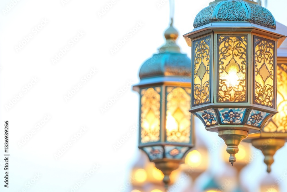 Close-up shot of string lights hanging from a pole, ideal for use in interior design or product photography Close-up shot of string lights hanging from a pole, ideal for use in interior design or product photography