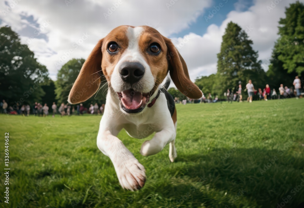 beagle dog running happy in a green public park, fur pet playing, excited fluffy on the nature, doggy beagle dog running happy in a green public park, fur pet playing, excited fluffy on the nature, doggy