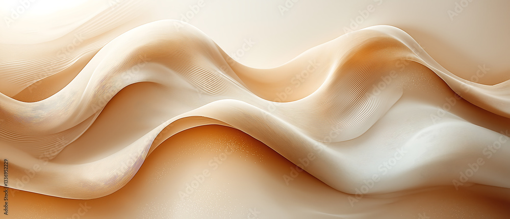 Obraz premium abstract and wavy mocha mousse background, generative ai