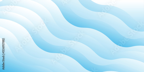 Futuristic digital high-technology pattern background abstract modern design. White wavy glowing lines on a blue background suitable for banner