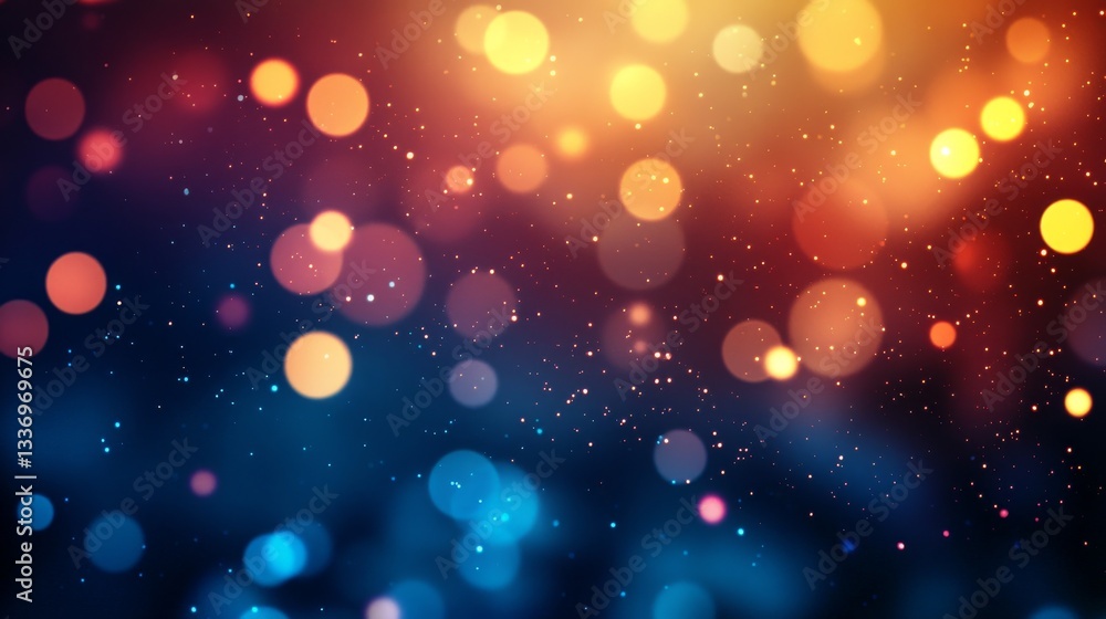 Abstract Festive Bokeh Background: A Symphony of Warm and Cool Lights Abstract Festive Bokeh Background: A Symphony of Warm and Cool Lights