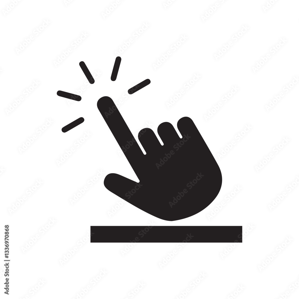 Black single icons. Cursor mouse click. Click icon. Vector illustration eps 10 Black single icons. Cursor mouse click. Click icon. Vector illustration eps 10