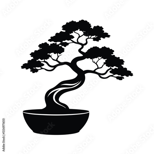 bonsai tree  vector illustration